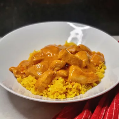 Kip Tandoori met gele rijst